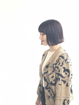 ヘアメイク オブジェ(hair make objet) ダークレッドボブ