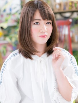 カバーヘア ブリス 北浦和(COVER HAIR bliss) ★斜めバングｘアッシュブラウン小顔セミディ10代20代30代★6