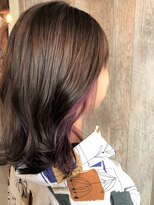 アルム(hair salon Alum)&nbsp;『 大人気インナーカラー☆色落ちも可愛いバイオレットピンク 』