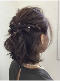 ハーフアップ