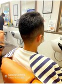 レトロショートフェードカットシルバーカラー<理容室>[錦糸町]