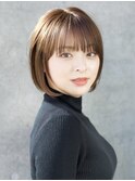 前髪あり大人ショートボブ20代30代40代【AIN.表参道】川原大地