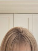 ba105透明感ニュアンスカラープラチナベージュオン眉ショート