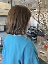 カンナ(CANNA)&nbsp;透明感グレージュと肩上切りっぱなしミディアムボブ☆