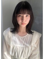 ケイク(CAKE)&nbsp;ミディアムボブオリーブカラー