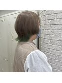 ウルフカット×デザインカラー