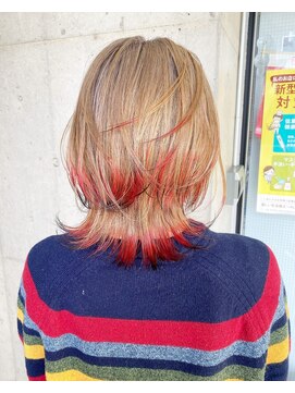 ガルボ ヘアー(garbo hair) ハイトーンデザインカラー高知美容院10代20代