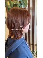 アッシュ アーティスティック スタジオ オブ ヘア(Ash artistic studio of hair) オレンジ×ボブ