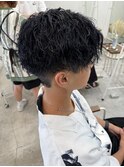 マッシュパーマ/前髪パーマ/ハイトーンカラー