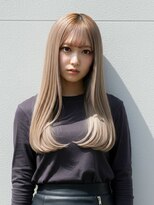 ファクトリーファイブ(Factory5)&nbsp;小顔レイヤロングミルクティー20代30代40代くびれミディ韓国ヘア