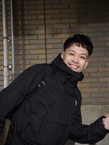 タフ バーバーショップ 大濠店(TOUGH BARBER SHOP) ツーブロッククロップスタイル、ナチュラルカール