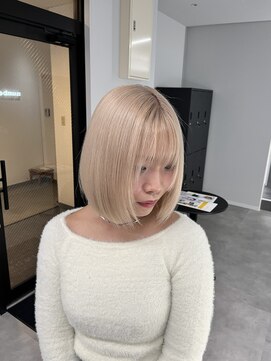 ナンバー 竪町(number+) 20代30代大人可愛いダブルカラーブリーチハイトーンカラー