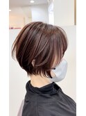 丸みショート×INOAアプリコットピンク
