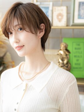 カバーヘア ブリス 志木南口駅前店(COVER HAIR bliss) 斜めバング丸みショート小顔ヘルシースタイルc6志木30代40代!