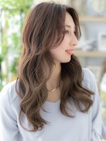 カバーヘア ブリス 北浦和(COVER HAIR bliss)&nbsp;センターパートグレーベージュ抜け感ヘアh4北浦和20代30代40代