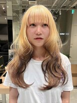 テクネ 天神大名(techne)&nbsp;天神大名ミルクティーベージュダブルカラーケアブリーチ裾カラー