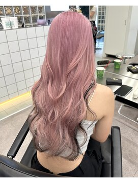 サンクプロジェクト(cinq PROJECT) 韓国ヘアー顔周りレイヤーミルクティーベージュピンクベージュ