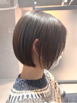 ぱっつんミニボブ☆ナチュラルカラー