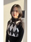 韓国風前髪　くびれボブレイヤー　髪質改善カラー
