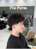 【メンズスタイル】　スパイキーショート　ピンパーマ
