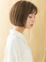カバーヘア ブリス 志木南口駅前店(COVER HAIR bliss)&nbsp;大人ショートヘアブリーチなし切りっぱなしぱっつんボブ20代W