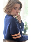 【RIMA】 ノームコアなくせ毛風ボブ×ミルクティーカラー