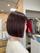 アルファ 姪浜店(alpha)&nbsp;チェリーレッドのボブ
