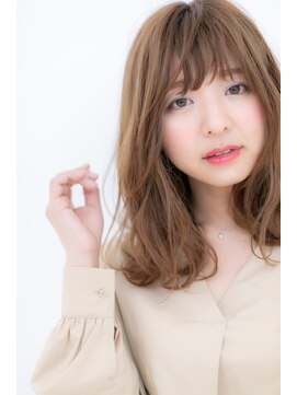 カバーヘア ブリス 大宮西口(COVER HAIR bliss) 斜めバング×無造作カールのモテふわミディY大宮20代30代40代