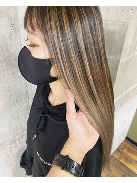 ガルボ ヘアー(garbo hair) #3Dカラー#外国人風#ハイライト#ヘアカラー#コントラストカラー