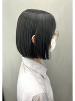 トップヘアー 中庄店(TOP HAIR fuapua)&nbsp;ブルーブラック×ミニボブ【りり】