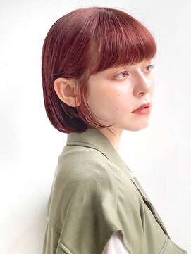 セイドット リー(Say. Ree) Say.ミニボブ暖色カラーレッドブラウンチェリーレッドボブルフ