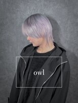 アウル 心斎橋(owl) ホワイトカラー×ブリーチ×マッシュウルフ×シルバーカラー