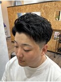 ツーブロックショート