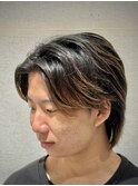 センターパートウルフ