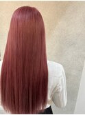 ブリーチありピンクベージュカラー