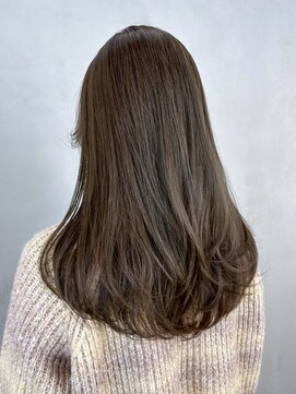 美髪くびれヘアロング顔周りレイヤー韓国ヘア_ba551492
