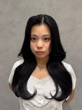 ヘアデザインファブロ イオンモール宮崎店(hair design FABRO.) ダークグレージュ/ブルーブラック/暗髪カラー/韓国風巻き