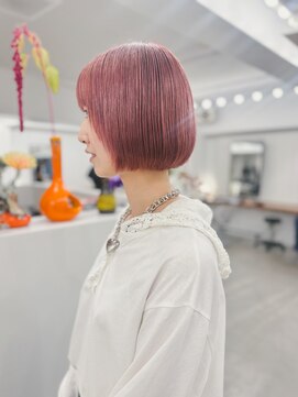 コットン(cotton) ミニボブ×サーモンピンク 【飯高】