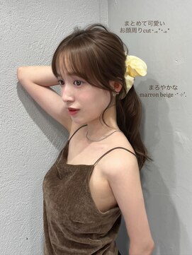 ボタン シブヤ(VOTAN SHIBUYA) オリーブブラウン/レイヤーカット/透明感カラー/韓国ヘア