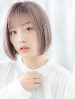 ドクターズ サロン ラブ(Dr's Salon LAB)&nbsp;韓国ラベンダーベージュ切りっぱなし小顔ボブt古河10代20代30代