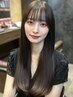【フル】カット＋縮毛矯正＋カラー＋トリートメント　￥15,000