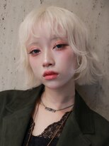 プネル 渋谷(PUNEL)&nbsp;渋谷　ホワイトブロンド レイヤーボブ　ケアブリーチ　2回