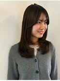 ミディアムレイヤー/くびれミディ/結べるくびれボブ/清楚#祐天寺