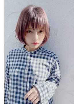 クーエフー(coo et fuu) ココアブラウンの王道の前髪ショートボブ♪藤沢2