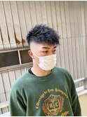 黒髪無造作ゆるめツイストスキンフェードベリショ【BLAZE 大庭】