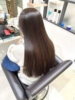 プリマ アンジュ 中目黒店(PRIMA ange) 40代女性『髪質改善酸性ストレート』 グレージュカラー