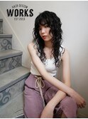 ウルフパーマ　ロングヘアスパイラル