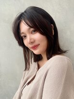 グリードヘアー セルフィッシュ(GREED hair SELFISH) 韓国風ミディアムフェイスレイヤーボブ