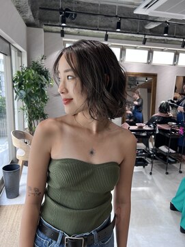 アドア 横浜(ADORE) 【ADORE横浜】ボブパーマ×オリーブグレー