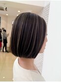 ボブ/ハイライト/白髪ぼかし